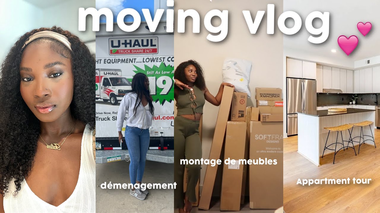 Moving Vlog 01: Déménagement, APARTMENT TOUR, Montage de meubles , shopping  etc..