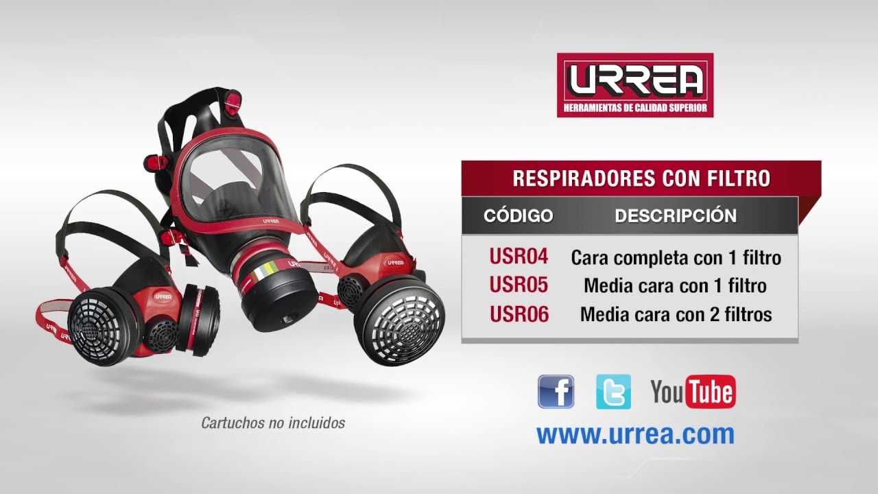 Mascarillas o respiradores con filtro Urrea