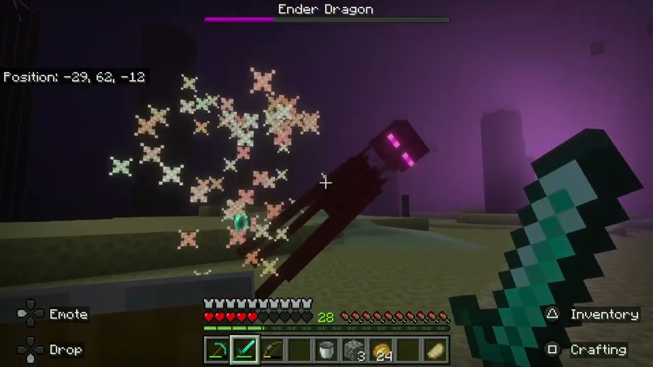 Ender Dragon Boss Fight Solo - Minecraft