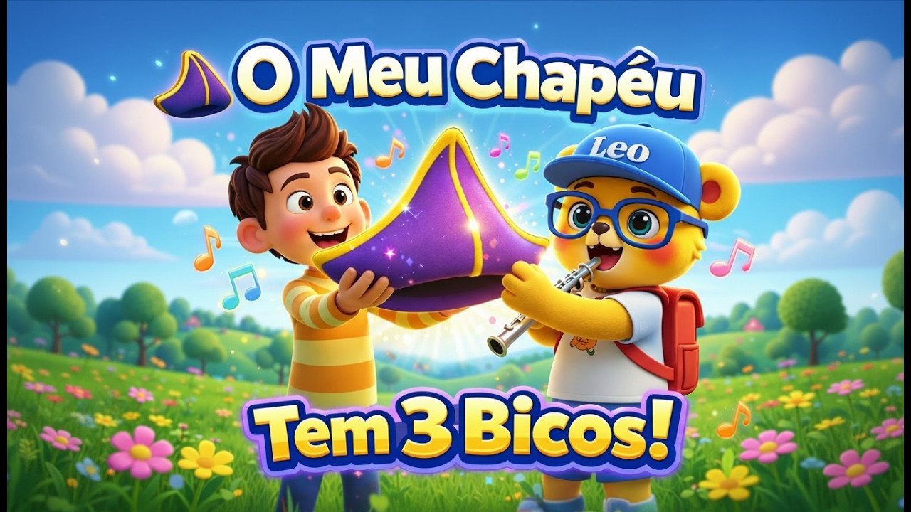 O Meu Chapéu Tem Três Bicos 🎩Música Infantil com o Martim e o Leo #OMeuChapéuTemTrêsBicos