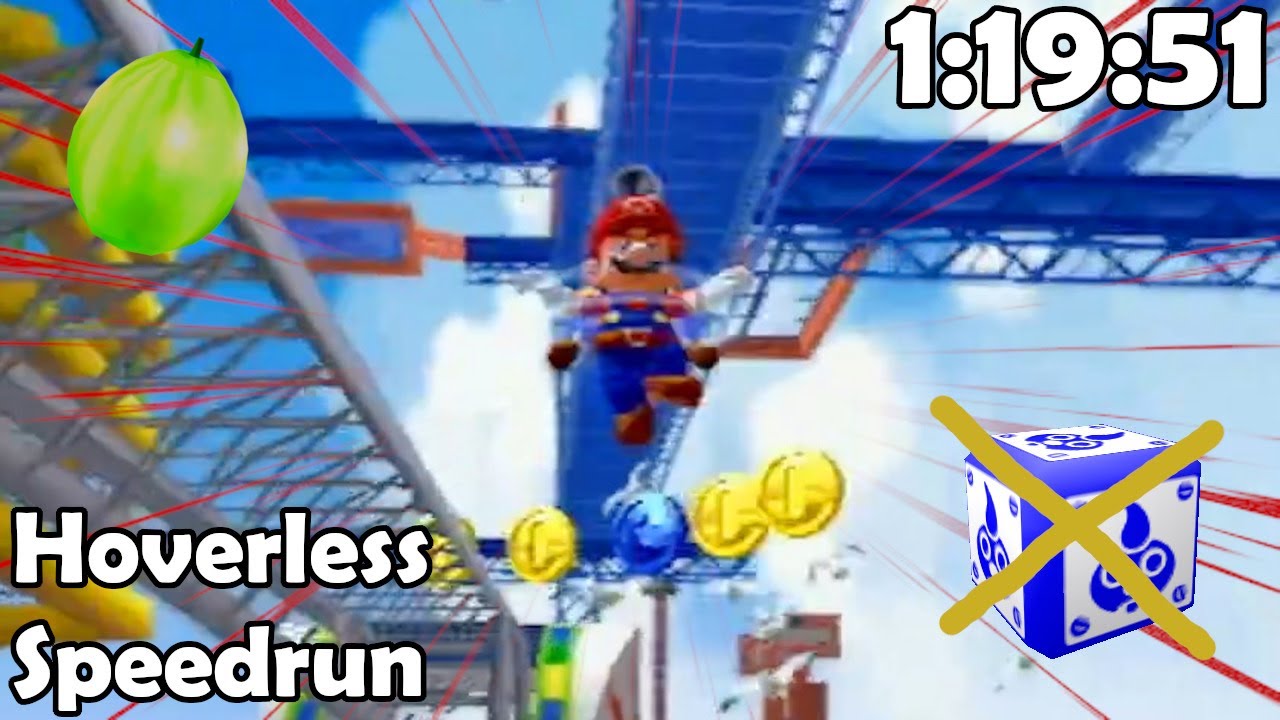 Hoverless in 1:19:51 ~ Super Mario Sunshine Speedrun