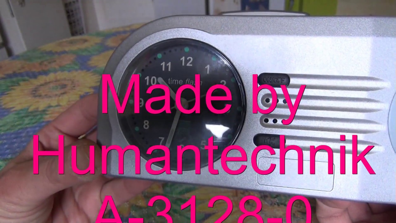 Flashing Alarm Clock-Time Flash ,Analoger Lichtwecker Humantechnik A-3128-0