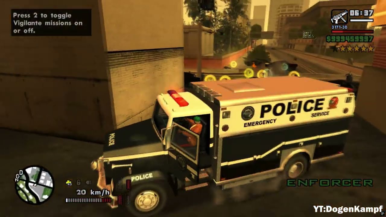 GTA San Andreas - Vinewood Rampage and Shootout + Six Star Escape