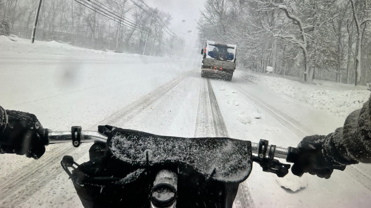 Biking in a Nor'easter Blizzard/ Bike check (arctic research)