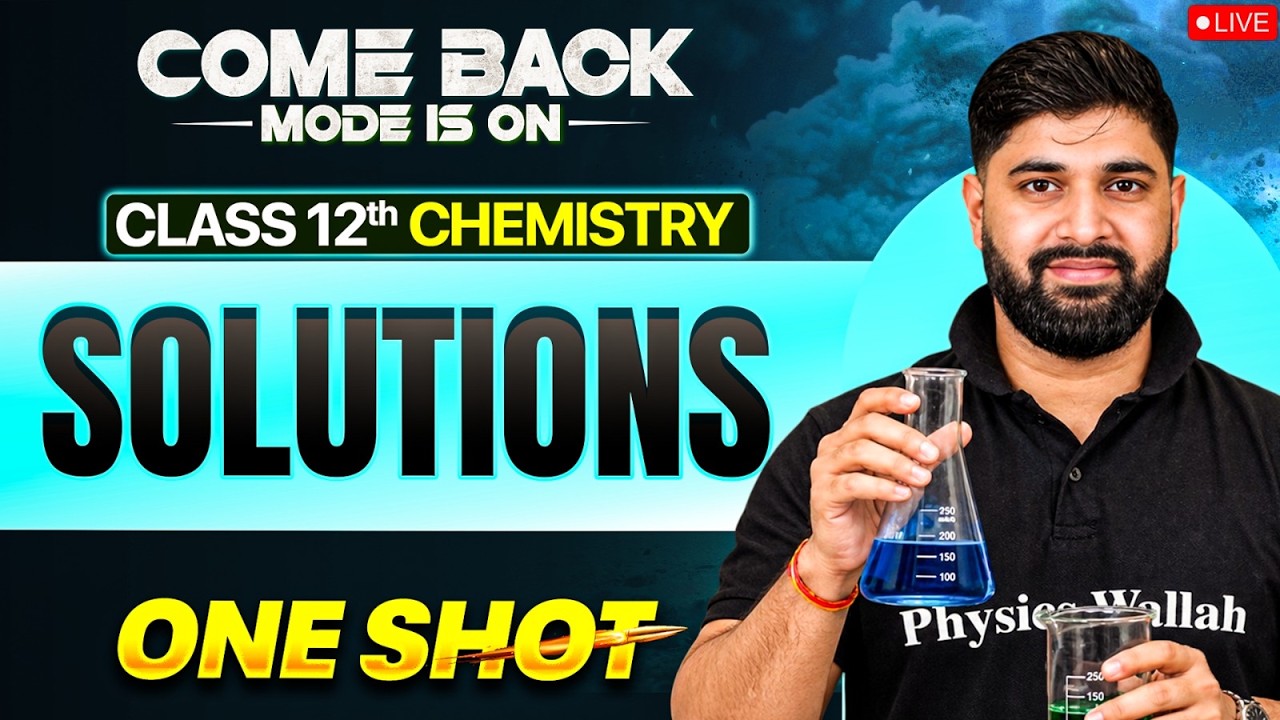 JKBOSE Class 12th Chemistry - Solutions | ONE-SHOT Series 🎯 | JKBOSE Wallah