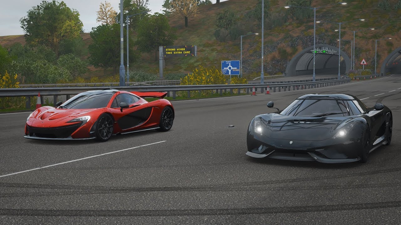 Forza Horizon 4 Drag race: Koenigsegg Regera vs McLaren P1