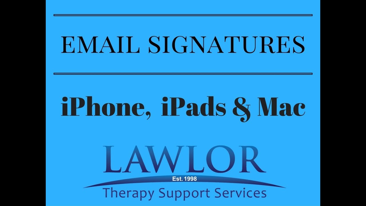 Tuesday Tech Tip #5 - iPhone Email Signatures