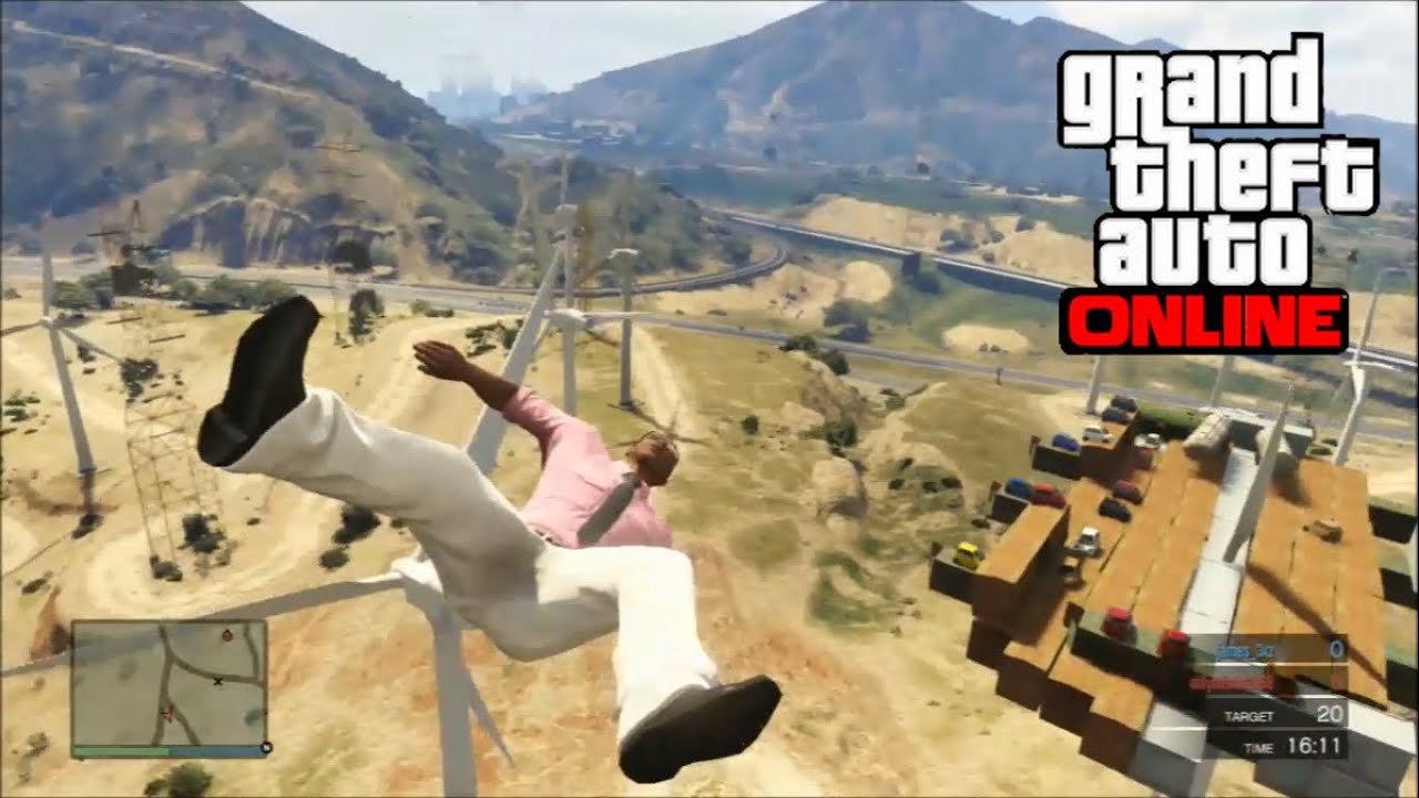 GTA 5 Online Funny Moments - Fun Windmill Deathmatch (Custom Deathmatch)