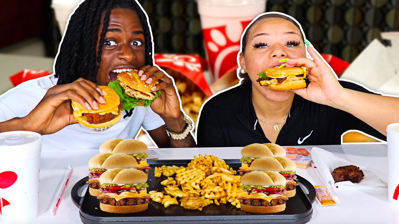 CHIK FIL A 먹방 MUKBANG (SPICY CHICKEN SANDWICH, WAFFLE FRIES, EVERY CHIK FIL A SAUCE) EATING SHOW