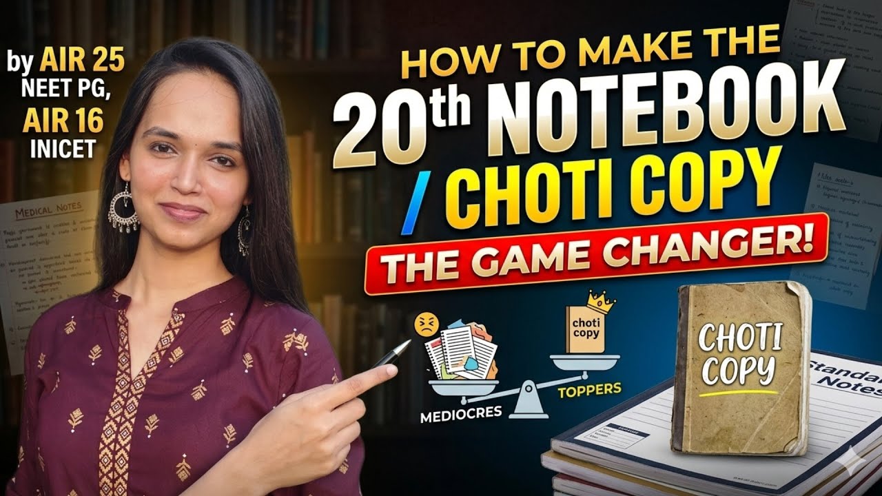 NEET PG 2026 ll INICET PG 2026 ll The 20 th notebook ll Choti copy ll AIR 25 ll AIR 16