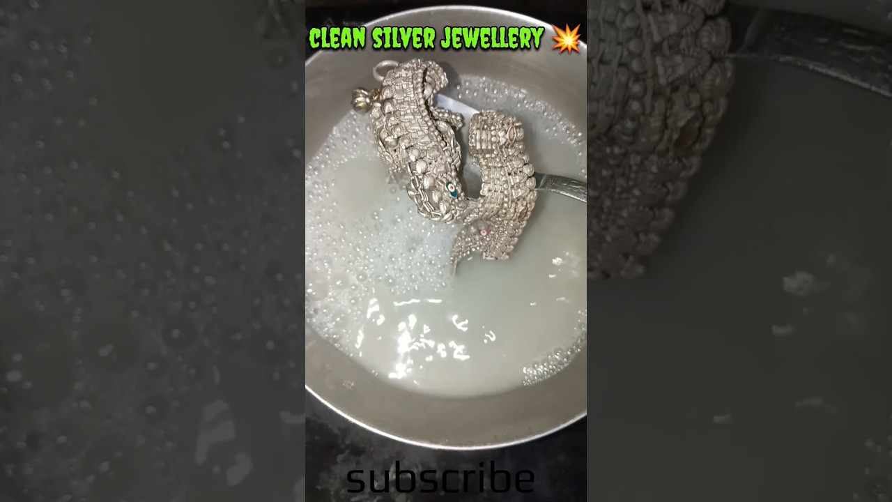 Silver Jewellery Clean at Home 💥💦||Stuti Creations||#shorts #hack #trending