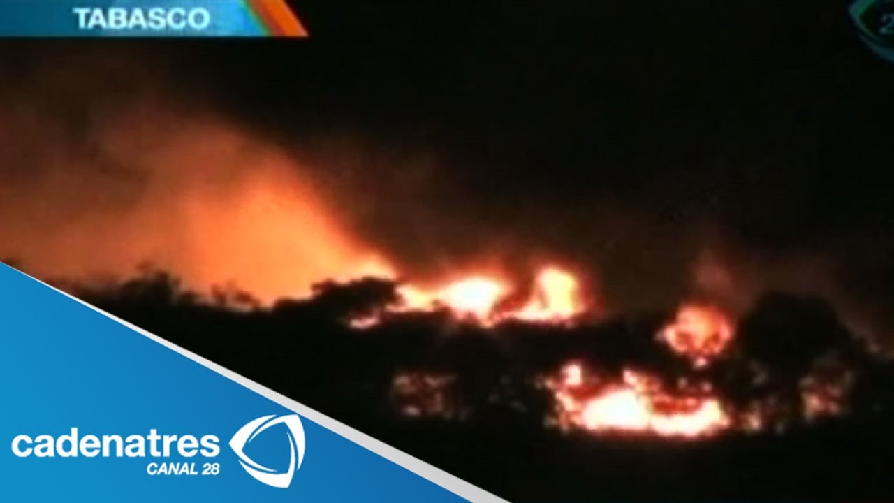 Explosión e incendio en pozo de Pemex en Oxiacaque, Tabasco