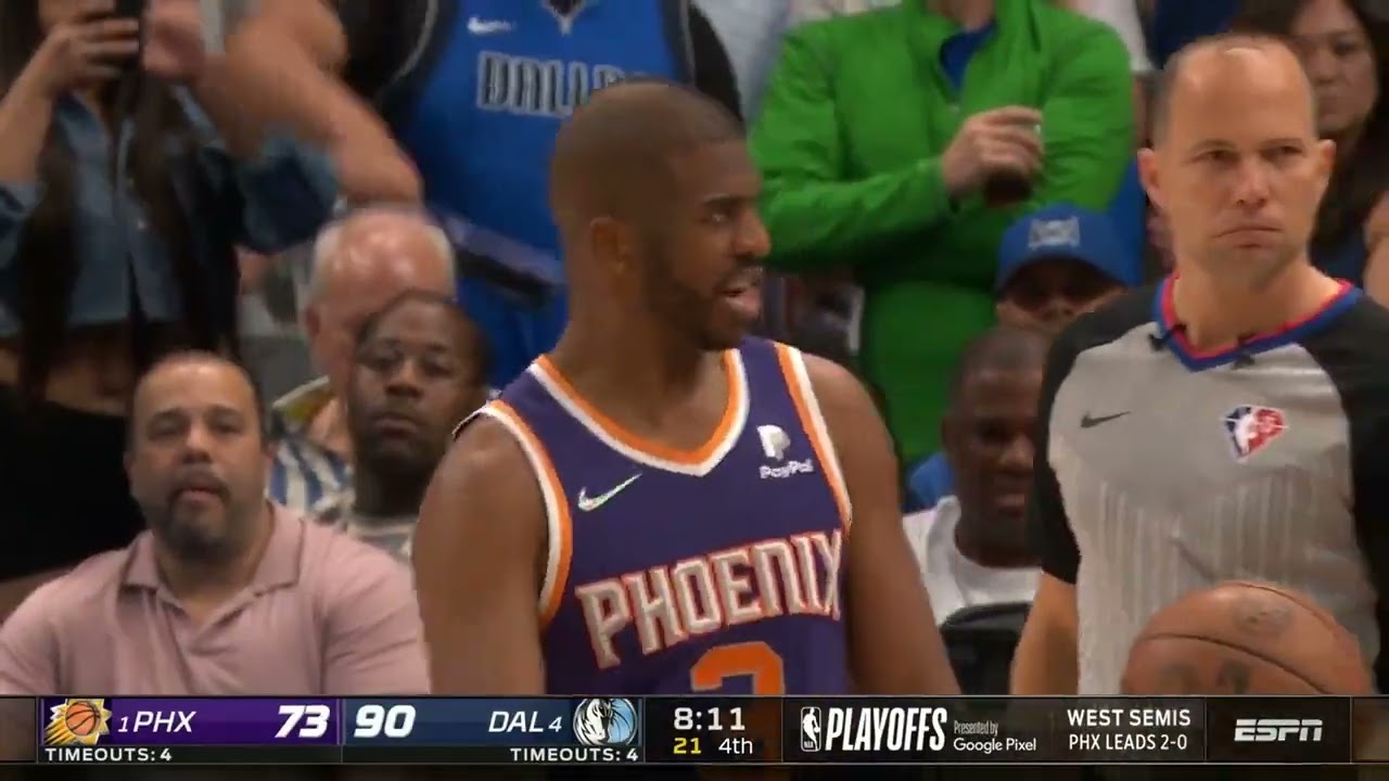 Luka tries the rip through on CP3 but the Point God strips it away from him