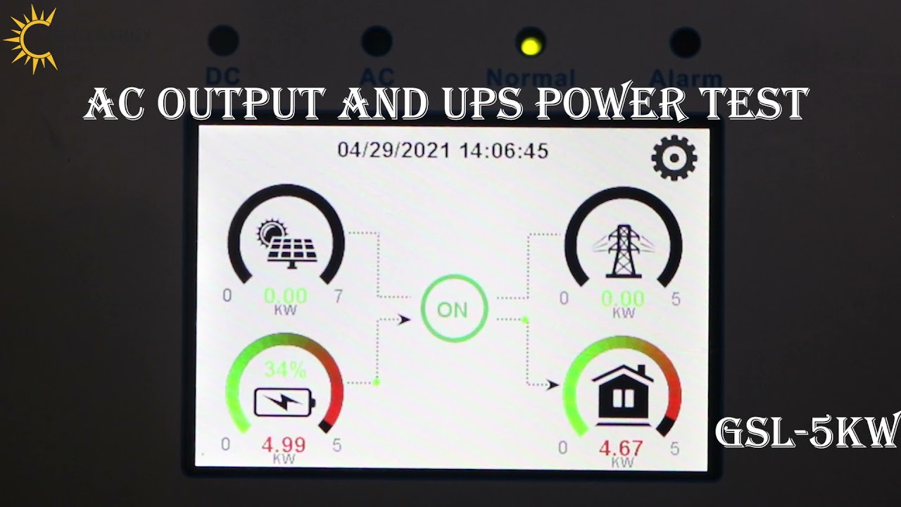 GSL INVERTER 5KW8KW11 5KW OVER LOAD POWER TEST F34