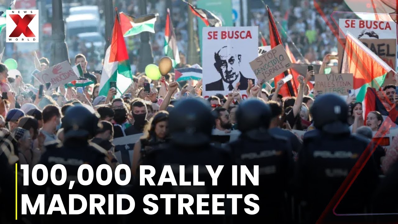Madrid Protest | Massive Madrid Protest Cancels Vuelta Final Stage | Pro-Palestine | NewsX World