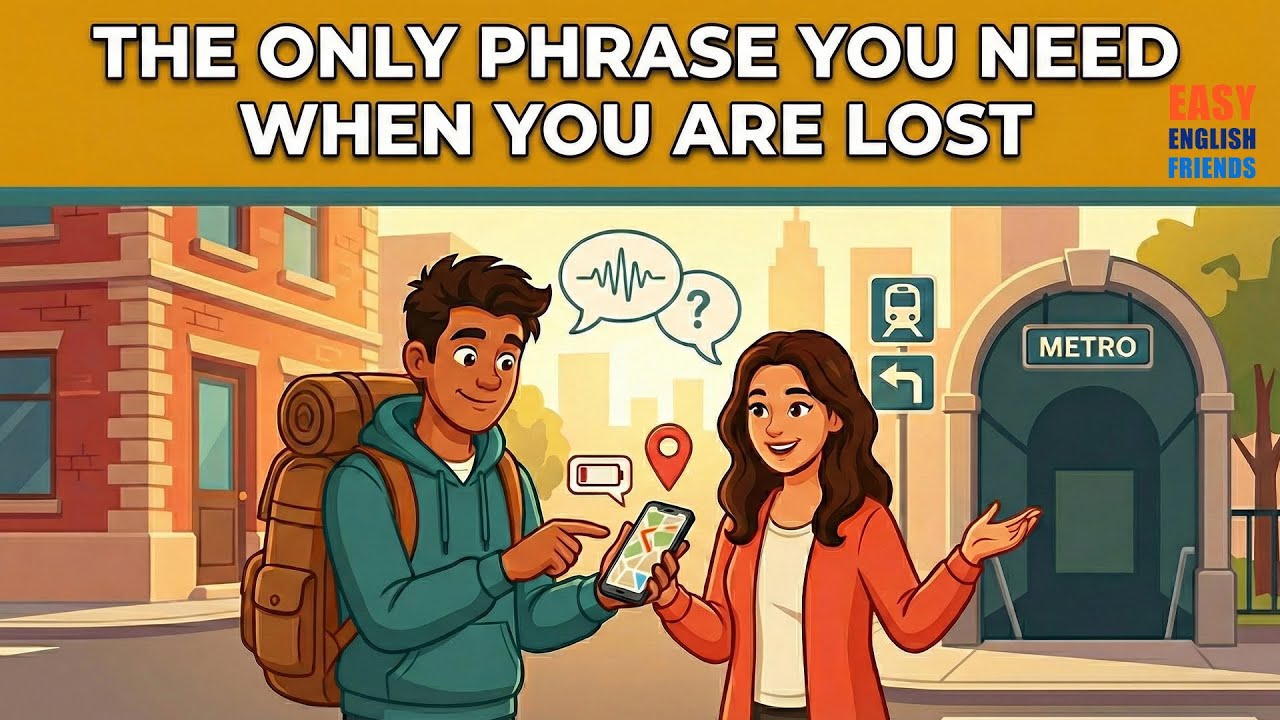 The Only Phrase You Need When You Are Lost | Travel English for Beginners