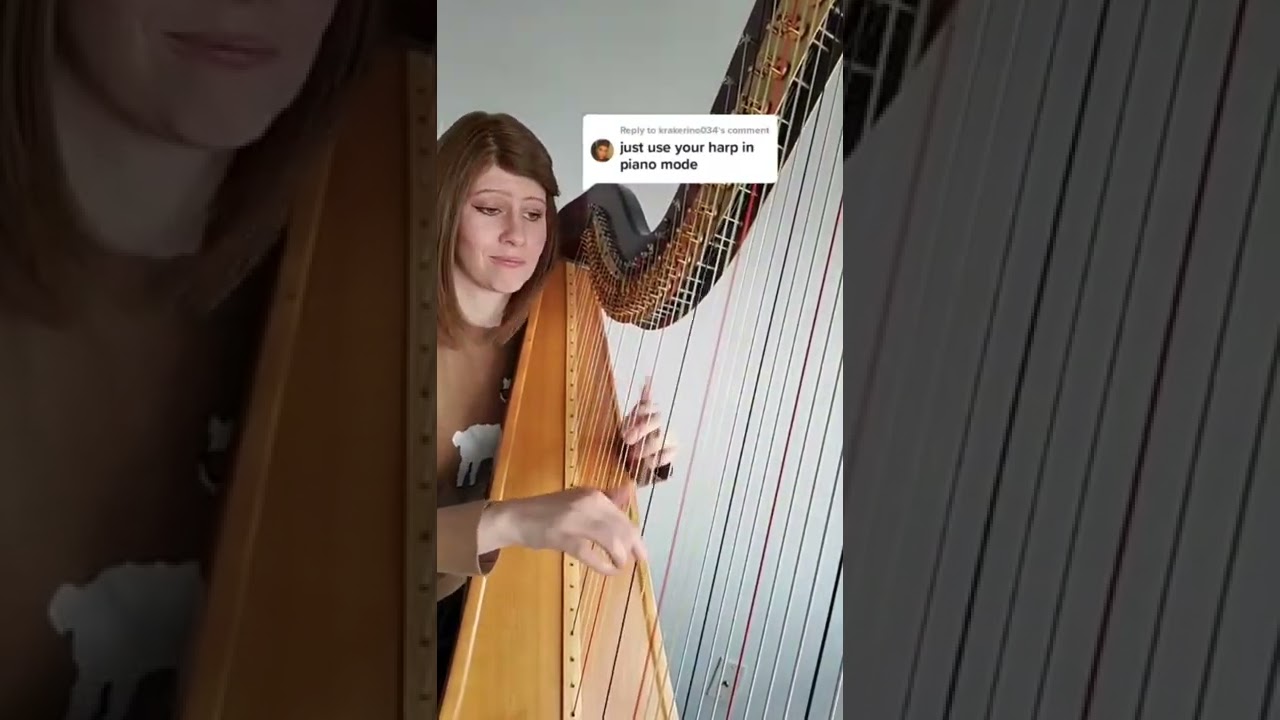 Making the harp sound like a piano😎 #shorts