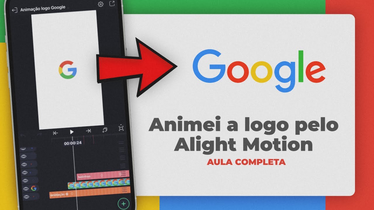 COMO ANIMEI A LOGO DO GOOGLE PELO CELULAR USANDO O ALIGHT MOTION | Aula completa