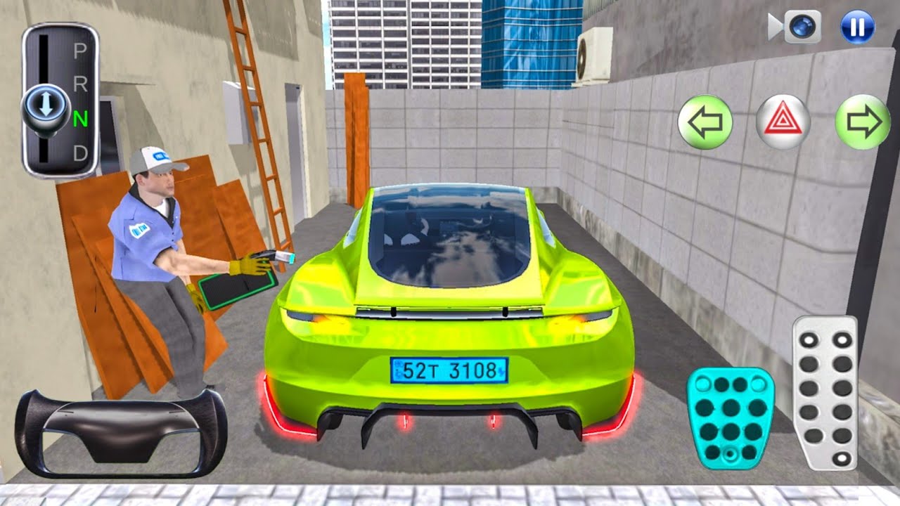 New EV Car Tesla Roadster Charging in Tofu Shop Parking - 3D Driving Class 2025 Android iOS Gameplay