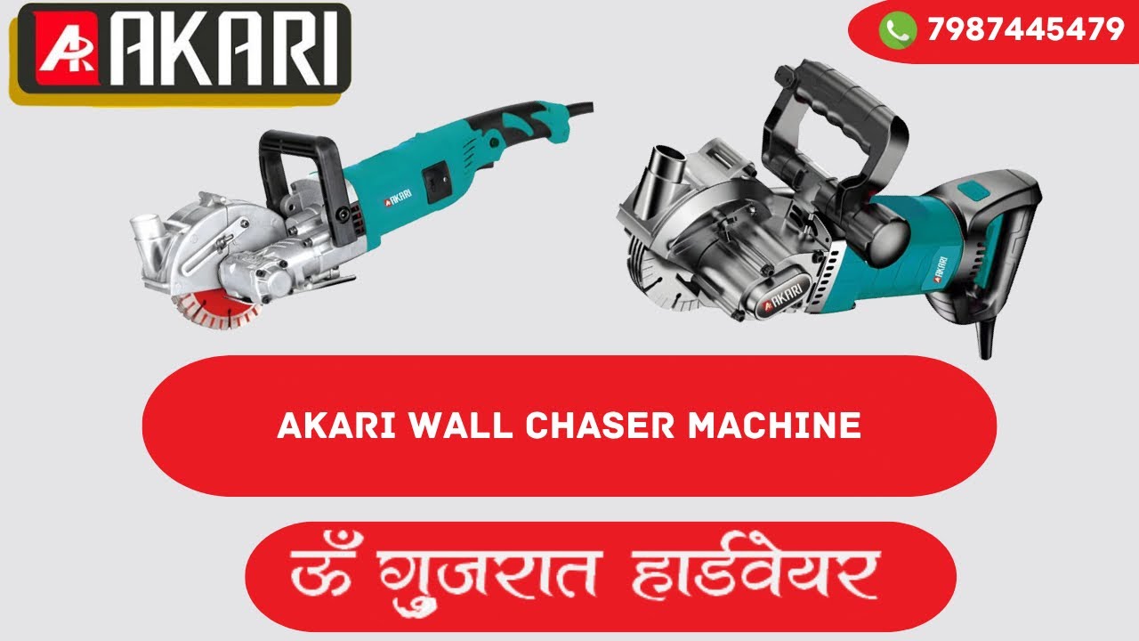Akari 7 Blade Wall Chaser Machine| Powerful Wall Cutting Tool for Electric & Plumbing Work |
