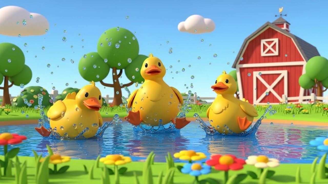Contando Patos en la Granja 1–5 🦆🎵 | Canciones infantiles educativas | Baby Song Español para Niños