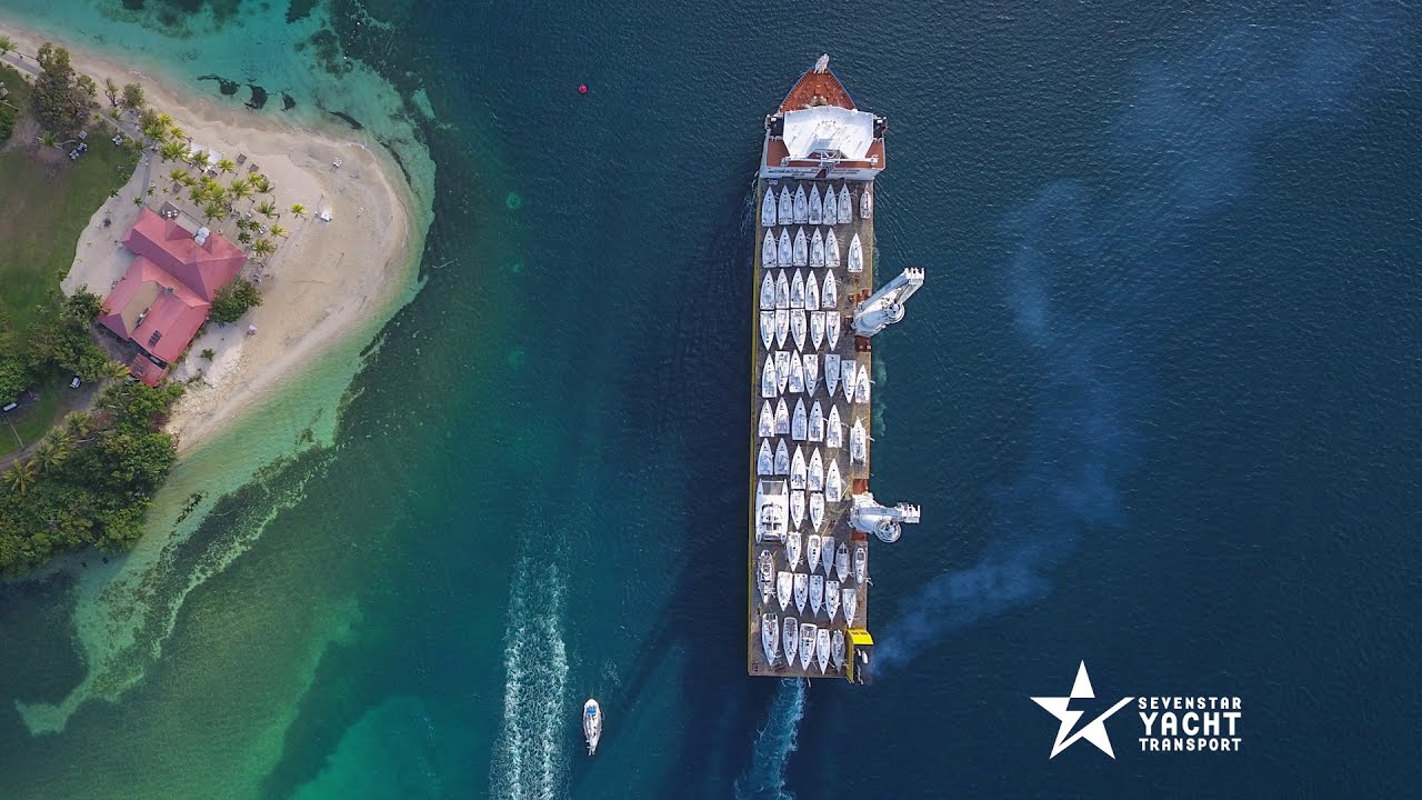 Sevenstar Yacht Transport - See 57 yacht being loaded in one minute!