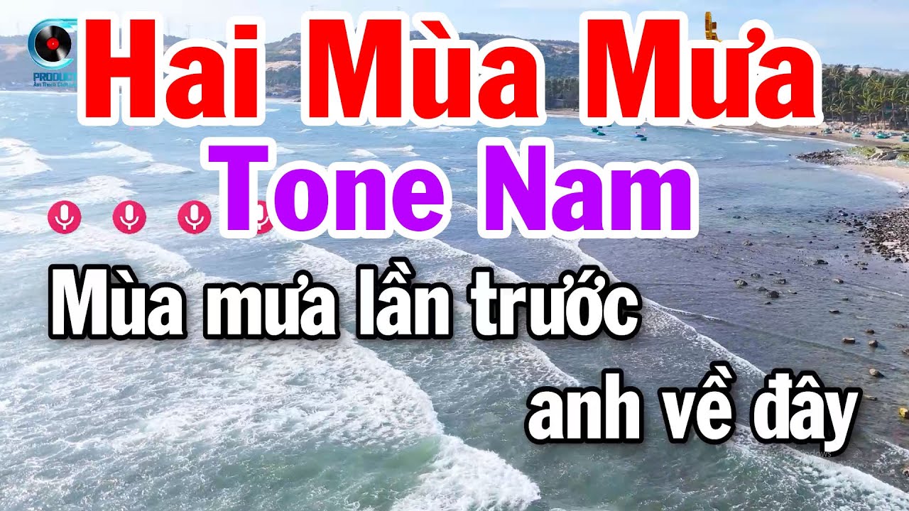 Karaoke Hai Mùa Mưa Tone Nam ( Đô Thứ ) Nhạc Vàng 2026 Dễ Hát Tuấn Cò
