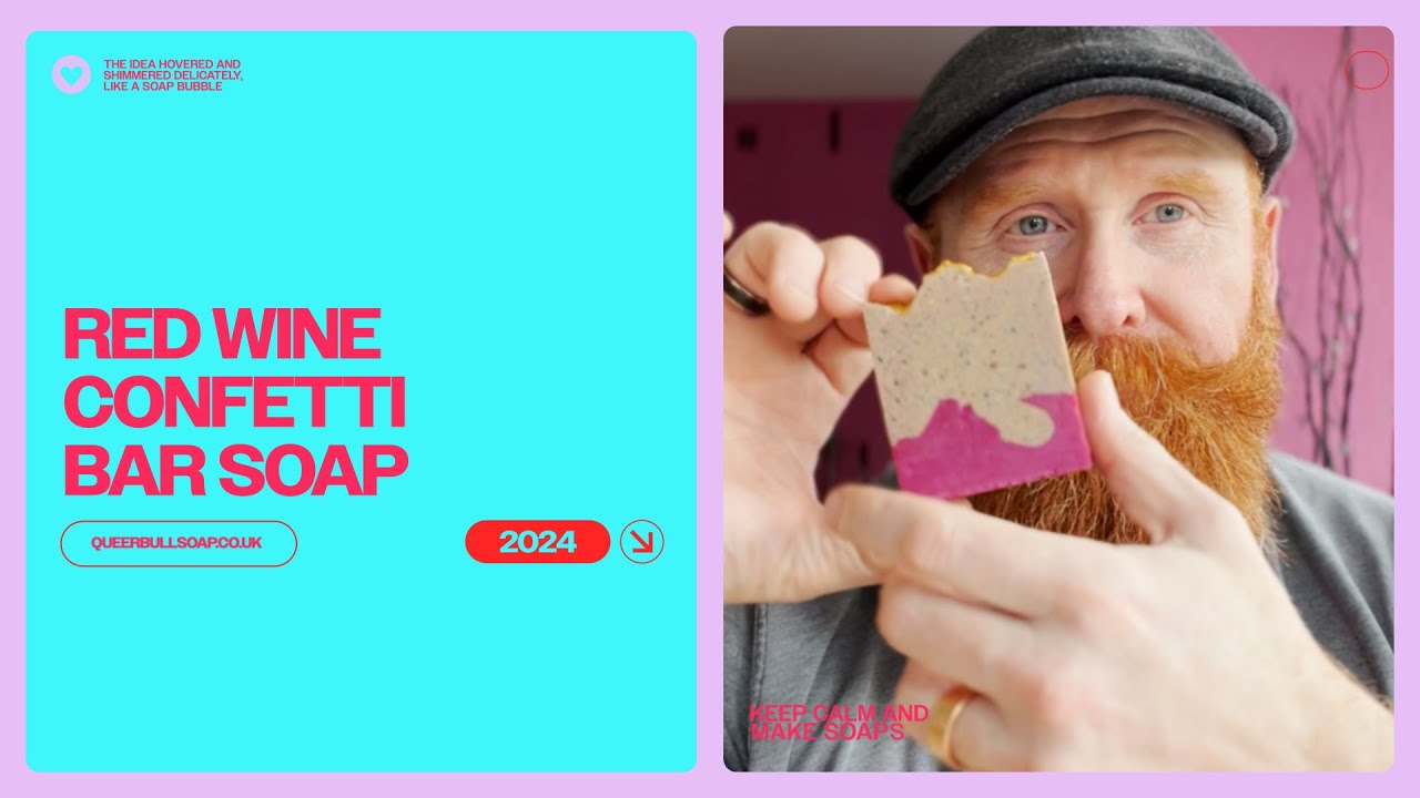 Red Wine Confetti Soap Tutorial