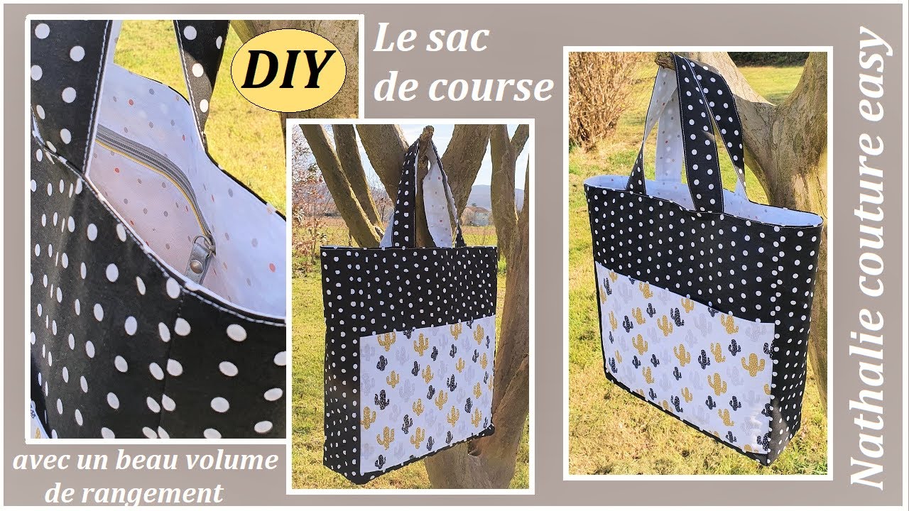 DIY pour votre sac de courses avec un beau volume /Nathalie couture easy
