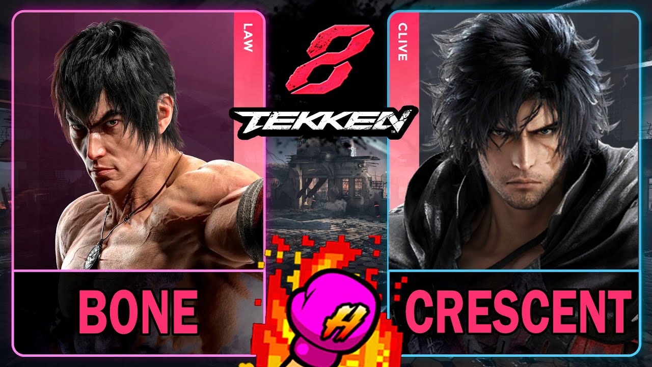 Tekken 8 Bone (LAW) VS Crescent (CLIVE)🥊 鉄拳8🥊4K 60ᶠᵖˢ🥊T8🥊TK8 