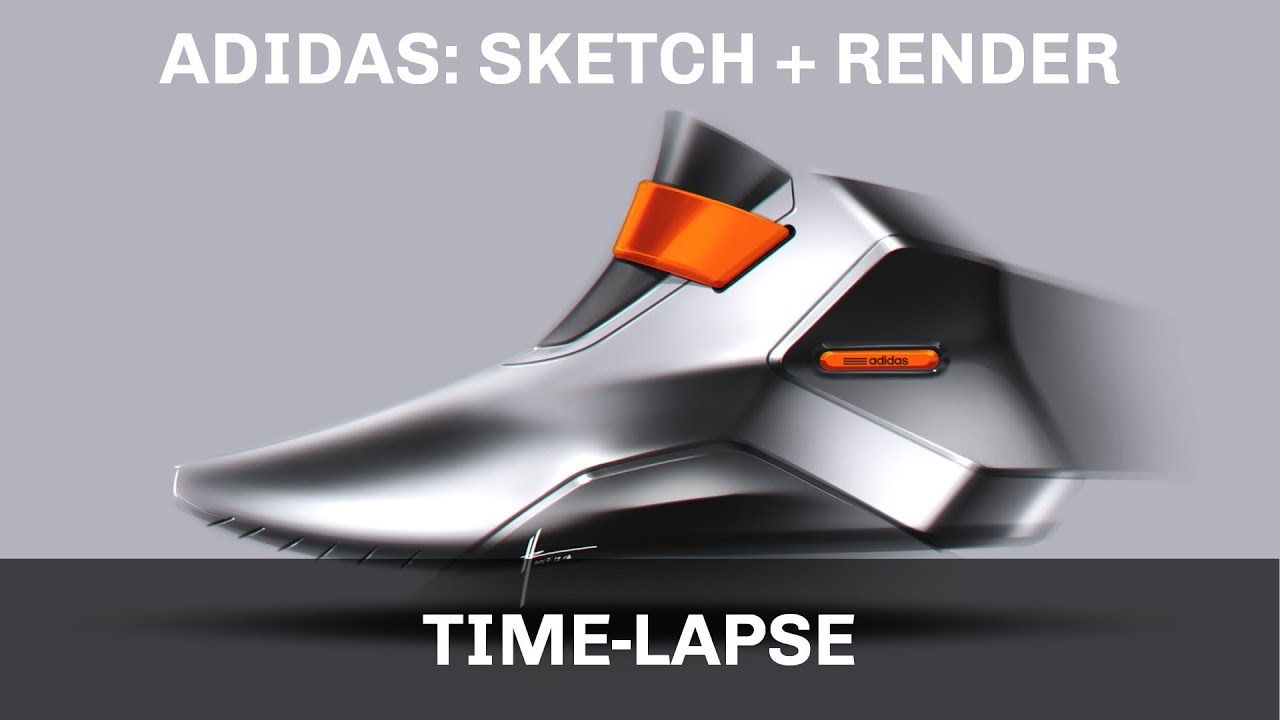 Adidas Shoe Sketch and Render | Autodesk Sketchbook