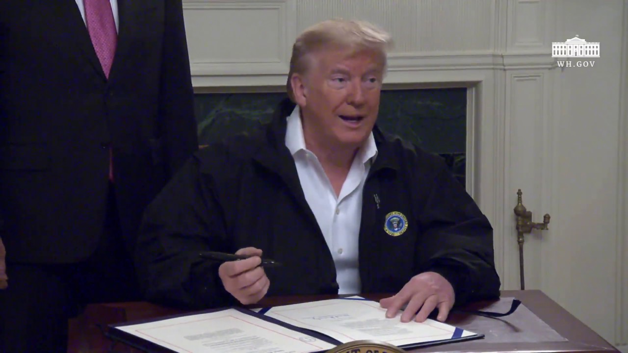 President Trump Signs a Bill on the Coronavirus