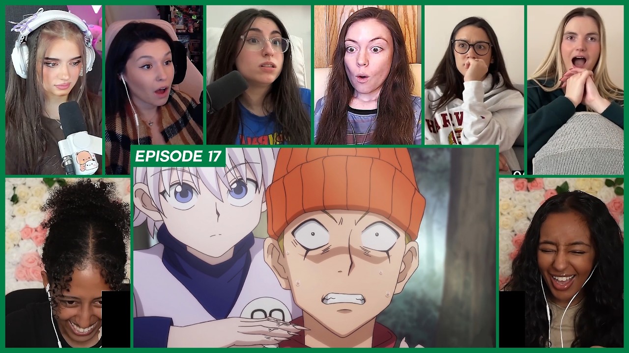 [GIRLS REACT] Killua vs 3 Brothers | HxH Ep 17 Girl Reaction Mashup