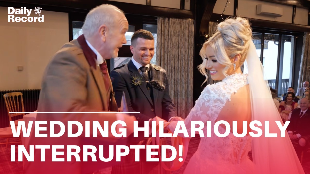 Wedding hilariously interrupted as couple's young son makes important announcement!