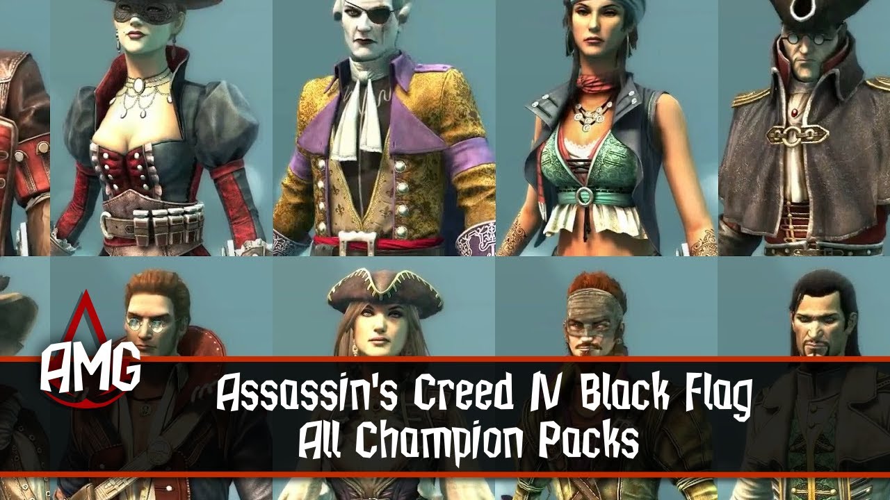 Assassin's Creed IV Black Flag All Champion Pack Character Outfits