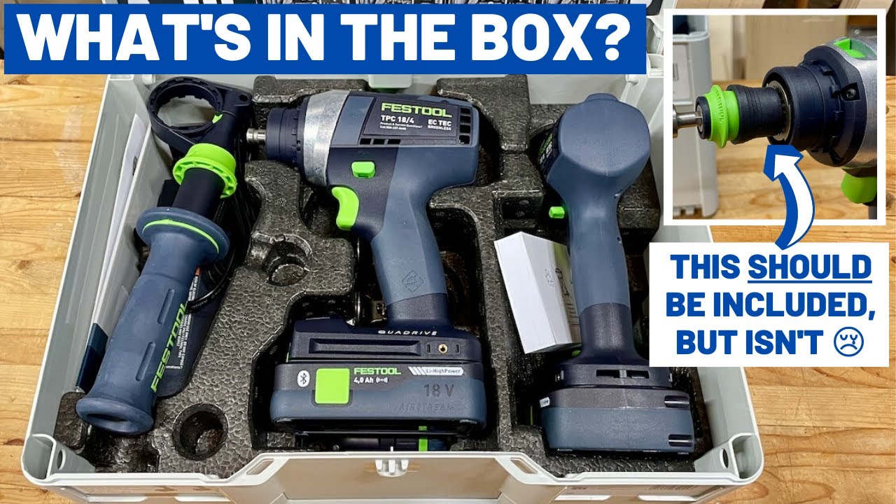 Распаковка комплекта ударной дрели и гайковерта Festool TPC 18/4 и TID 18 HPC