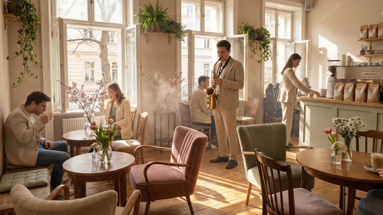 봄 카페 앰비언스 ☕🌼 잔잔한 재즈 음악