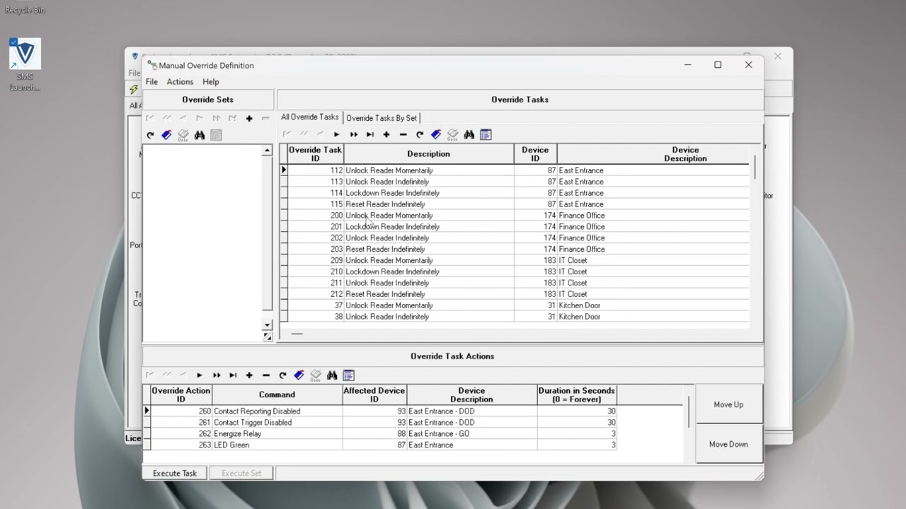 Manual Override Execution and Definition - Vanderbilt SMS - Soulard Technology Training Video