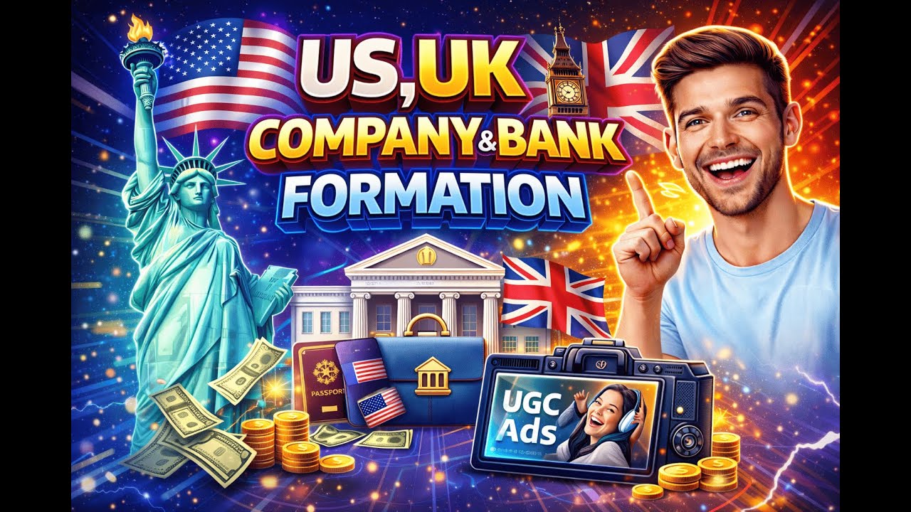 US & UK Company Formation + Bank Account (From Pakistan) | Shopify Ecommerce 2026