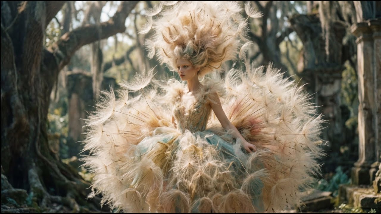 AI music video*Natural dress fashion show