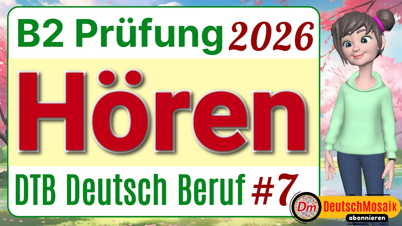 H&ouml;ren B2 | Pr&uuml;fung Beruf 2026 | &Uuml;bungstest mit L&ouml;sungen | Teil 1 bis 4 | #7