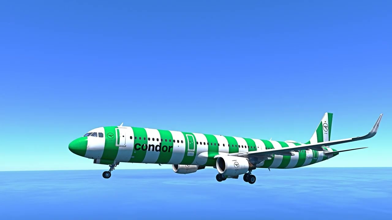 [MSFS2020] Fenix Airbus A321-211 Condor D-ATCB CFG5MF EDDL- Funchal Cristiano Ronaldo Landing LPMA