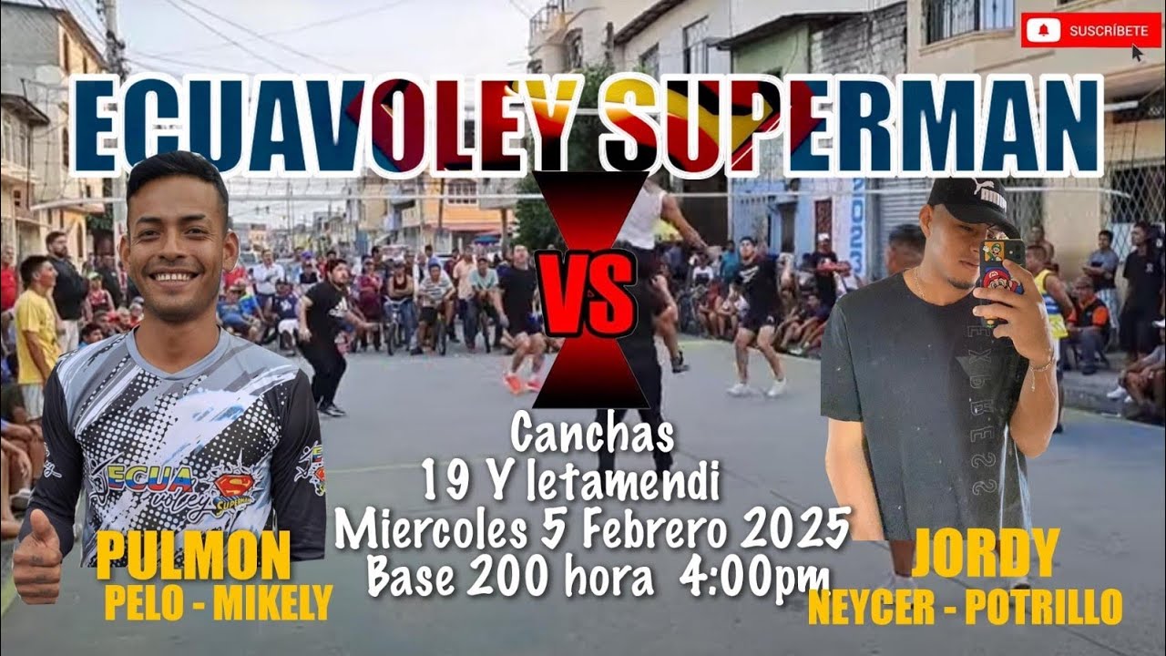 ecuavoley superman partido pulmon contra jordy canchas 19 y letamendi