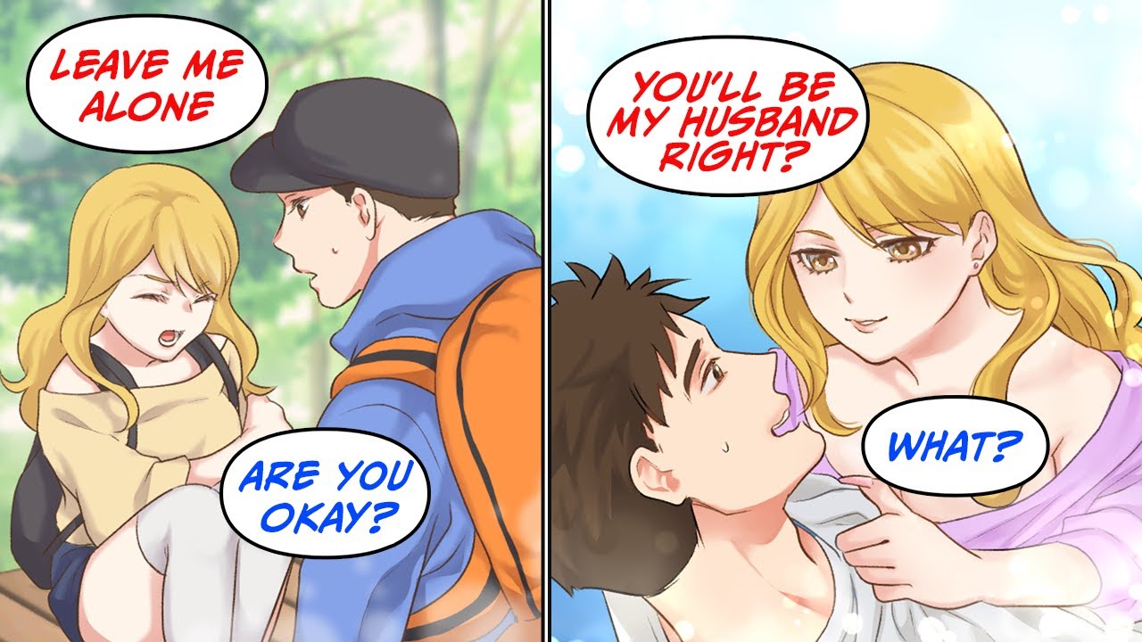 [Manga Dub] There was a blonde delinquent that was injured and couldn't walk so I... [RomCom]