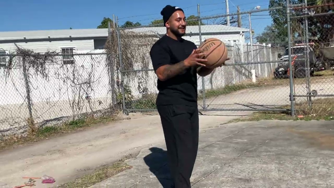 We’re playing basketball with the boys.      Who ever wins gets court
