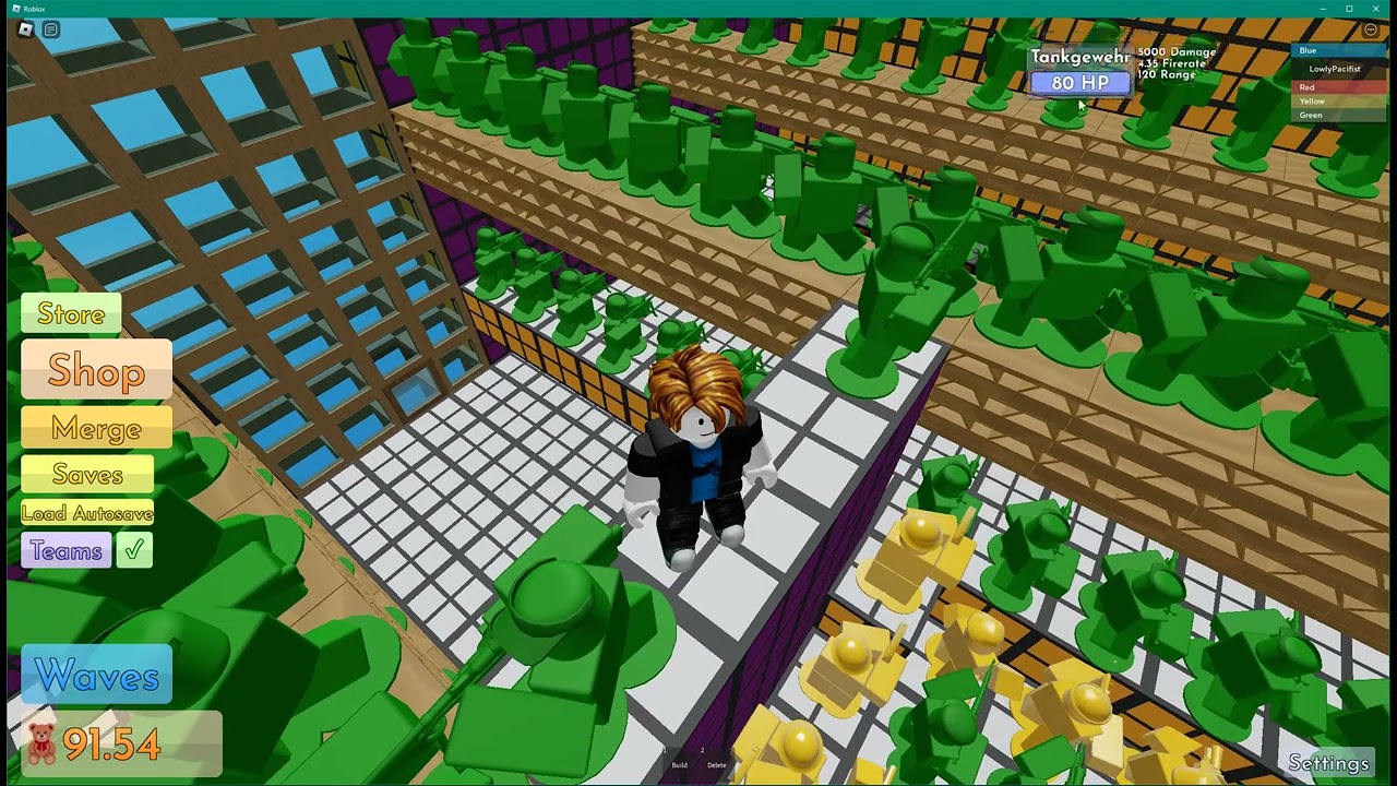 Roblox Toy Soldierz wave 39 Toy Destroyer mode 50x difficulty, all soldiers survive