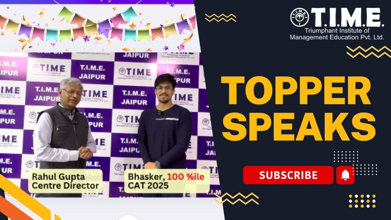 🔥 CAT 2025 TIME Topper Speaks | 100 Percentiler from T.I.M.E.! 🔥