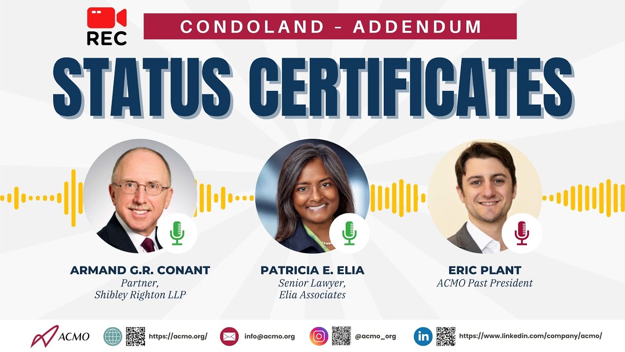 Condoland – Addendum: Status Certificates | Armand Conant & Patricia Elia with Eric Plant