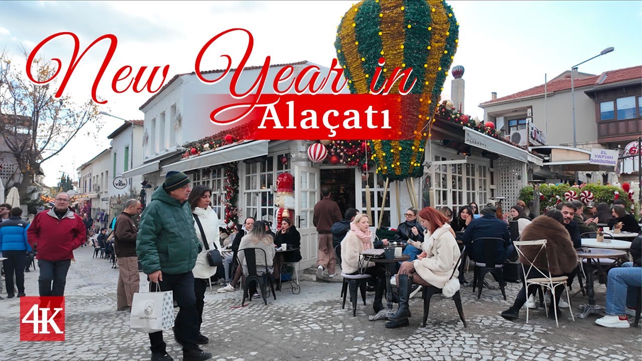 Hey Cessi | POV Walks — New Year’s Walk in Alaçatı | No Talking | 4K