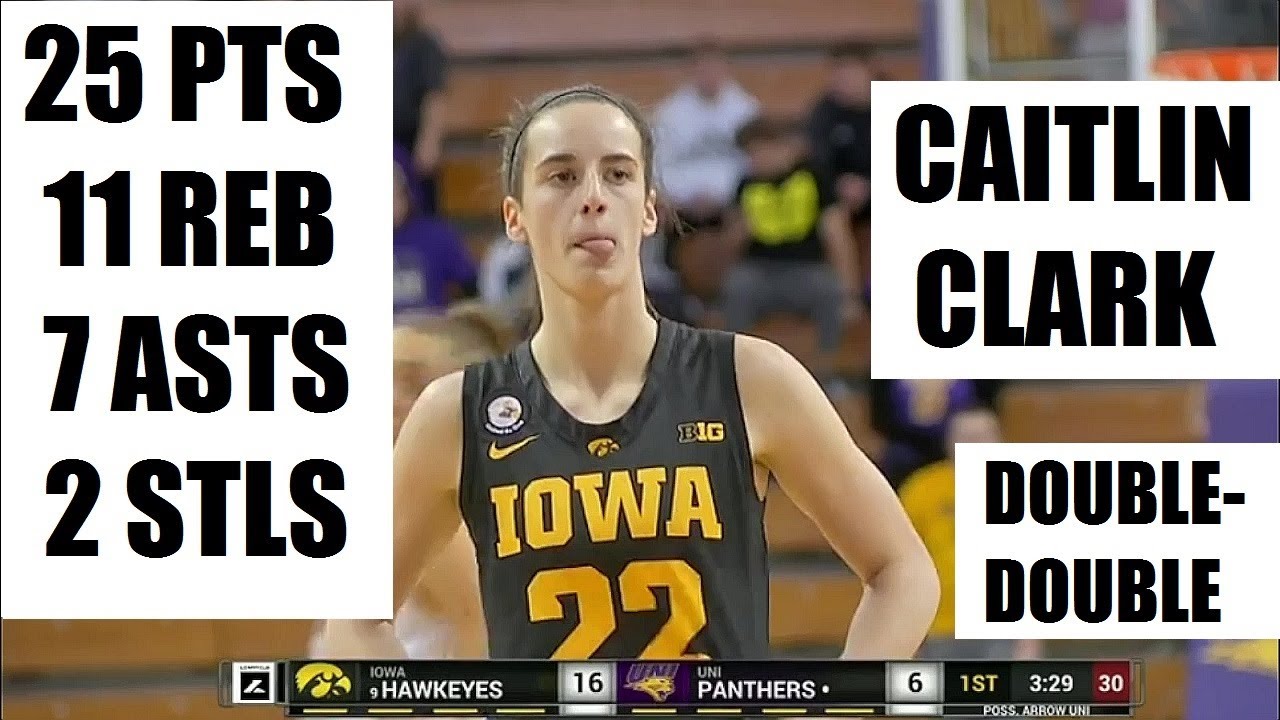 Caitlin Clark LIGHTS UP UNI For Huge Double-Double As #9 Iowa Hawkeyes Get Another Win #IowaHawkeyes